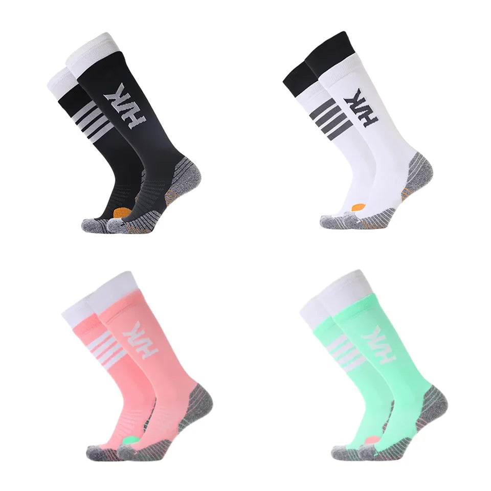 Fitness Knee-high Sports Socks Custom Logo Design Fashion Seamless Elastic Anti-Bacterial Breathable Spring Men and Women