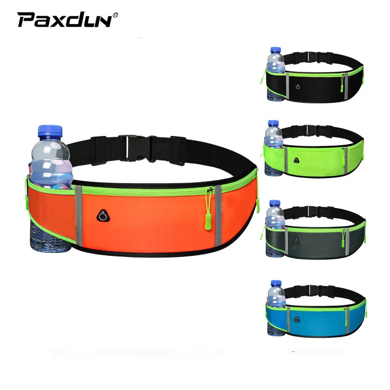 Multifunctional Elastic Outdoor Custom Waterproof Sport Running Belt Mobile Phone Fanny Pack Pouch Waist Bag With Bottle for Men