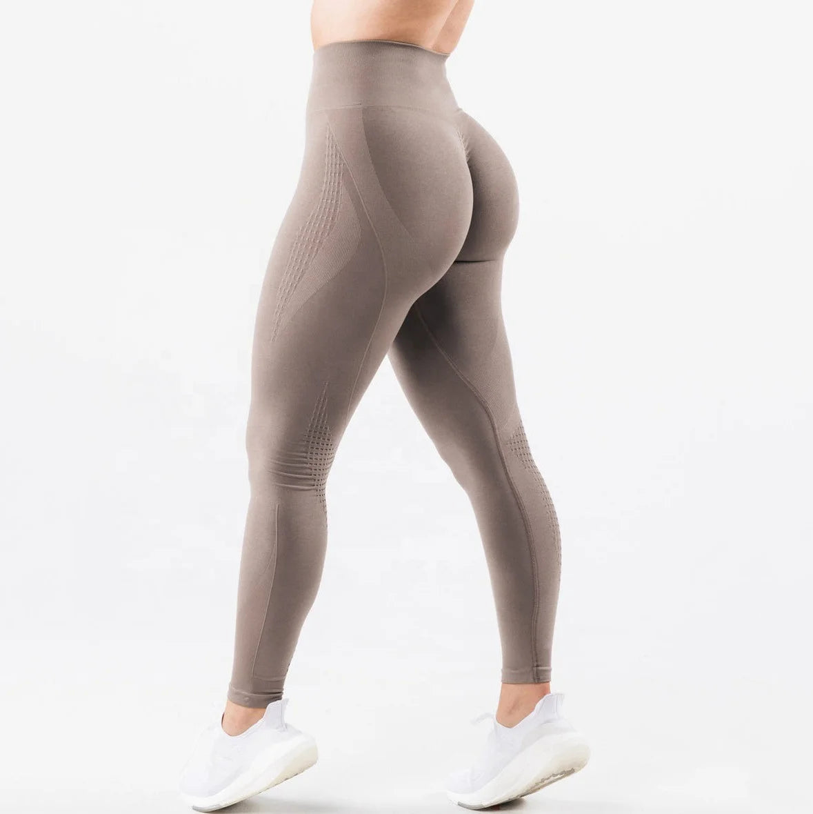 Women's High-Waist Seamless Yoga Leggings Stretchy Quick-Dry Scrunch Back Active Spandex Pants in XS S XL Sizes Solid Pattern