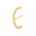 LOZRUNVE 925 Sterling Silver 14k Gold Minimalist Suspender Beaded Cuff Stud Earring