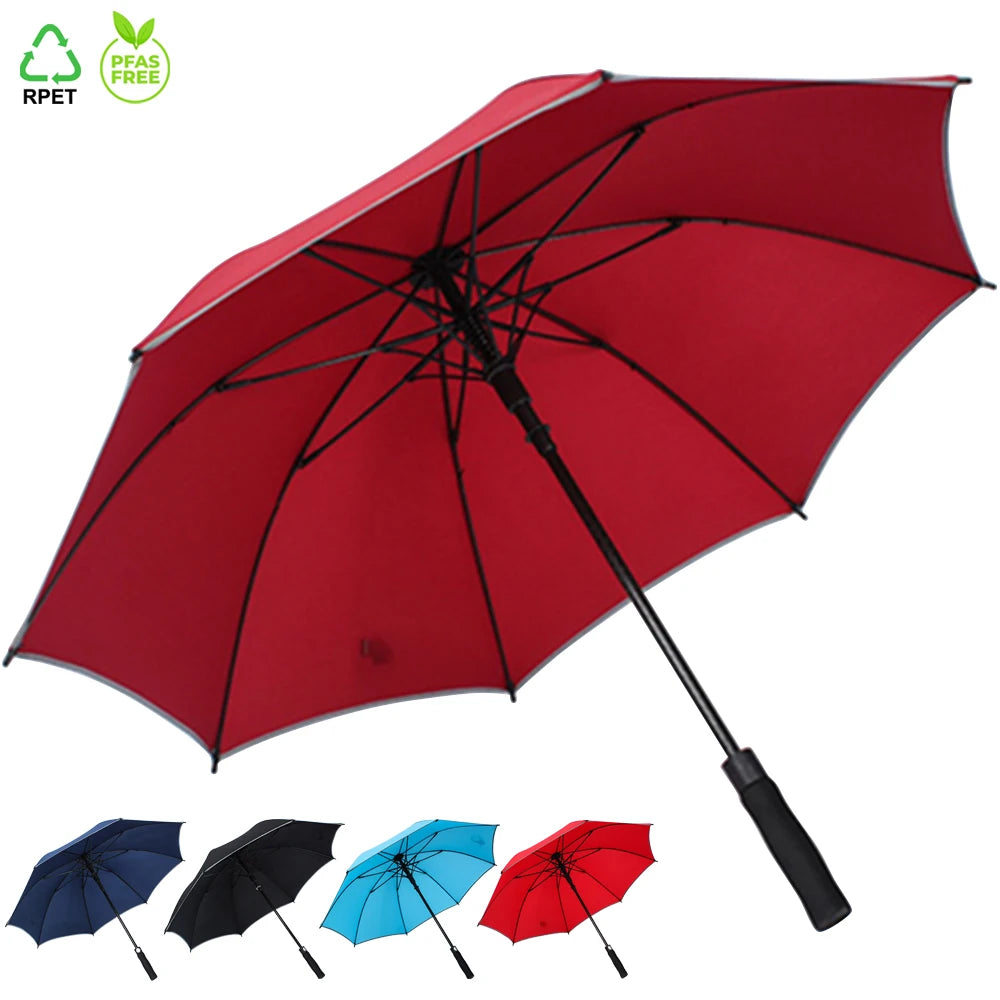Ovida Custom UV Golf Umbrella Windproof EVA Handle Classic Straight Style Business Adults Sun Rain Protection