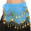 128 Coins Belt Belly Dance Hip Scarf Wrap Skirt Women Girls Festival Sash Skirts Costume