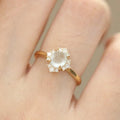 GT COPPER Delicate Fancy Women Jewelry Moonstone Diamond Ring for Women