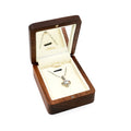 Wooden Vintage Walnut Pendant Storage Case Jewelry Display Box Wood Necklace Gift Box for Anniversary