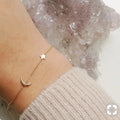 High End Gold Plated Star Moon Dainty Stainless Steel  Bracelet for Women Wholesale Jewelry