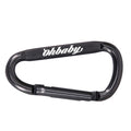 6CM Custom Laser Engraved Logo D Shape Black Metal Webbing Outdoor Climbing Aluminum Carabiner Hooks Clip GYM