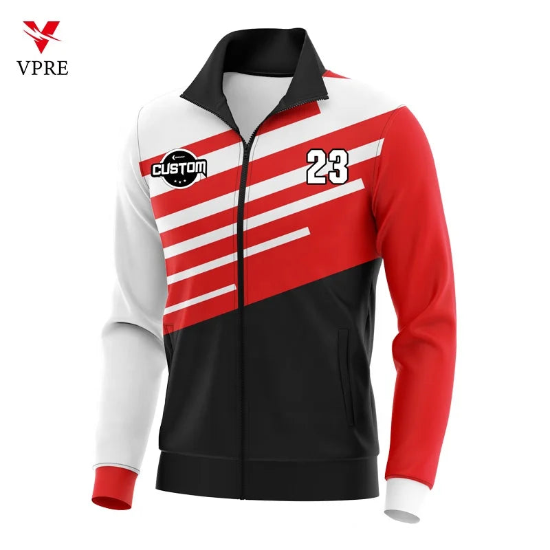 Wholesale Custom Winter Men Tracksuit Set Warm Flecce Football Tracksuit Training Velour Tracksuit Plus Size Men'S Jackets VL175