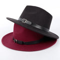 Wholesale Simple Plain Women's Top Hat Monochrome Embossed New Top Hat Warm Woolen Retro Hat Belt Decoration