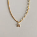Star Pendant Necklace Fashion 18K Gold Plated 925 Sterling Silver Charm Necklace for Women