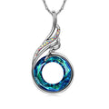 Colorful Phoenix Pendant Colorful Crystal With Alloy Necklace Mothers Day Designer Necklace Jewlllery