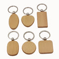 Custom Engraved Beech Wood Keychains Unique Personalized Wooden Gifts
