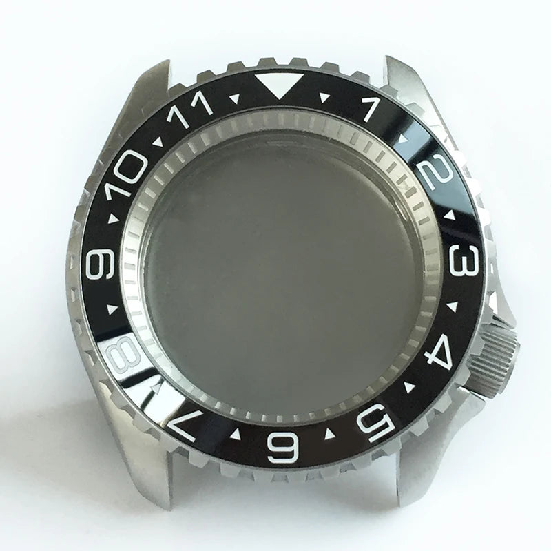 Custom Stainless Steel Matte Watch Case Sloped Ceramic Bezel Insert Sapphire Glass Watch Parts SKX007 Wristwatch Tools Parts