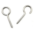 Stainless Steel Heavy Duty Structural Close Eye Hooks Bent Wire Lag Wood Thread Self Tapping Eye Screw