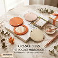 Low MOQ Custom Logo Black White Round Pu Pocket Mirror Portable Travel Rotatable Small Pu Leather Hand Mirror for Women