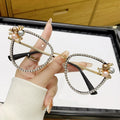 2025 Newest Cat Eye Anti Blue Light Luxury Diamond Glasses Wholesale Manufactures Blue Light Glasses Lens