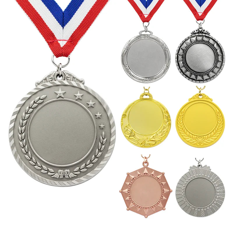 Custom Desgin Engraved Darts Basketball Trophy and Medal Organizer 3D Metal Blank Gold Sport Mountain Champion Academic Medal