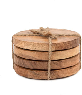 Home & Office Decor and Housewarming Gift Acacia Wood Coasters