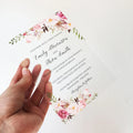 Hot Selling Novelty Acrylic Invitation Mariage Custom Printed Romantic Handmade Wedding Clear Acrylic Cards
