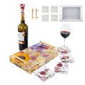 YS Large Candle Plaster Tray Mold With Agate Coaster Square Rectangle Silicone Mold Making Coaster Tray Cup Mats Home Decoration