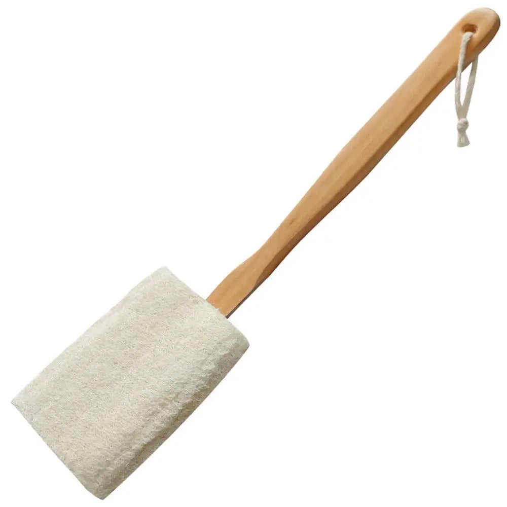 Shower Brush with 100% Natural Loofah Body Brushes Perfect for Exfoliating Bath Loofahs Brush with Removable