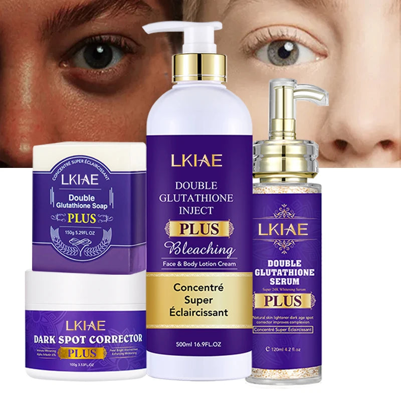 Ready to Ship Glowing Whitening AHA & Vitamin C Full Kit Facial Anti-Aging Skin Care Set (New) for Home Use