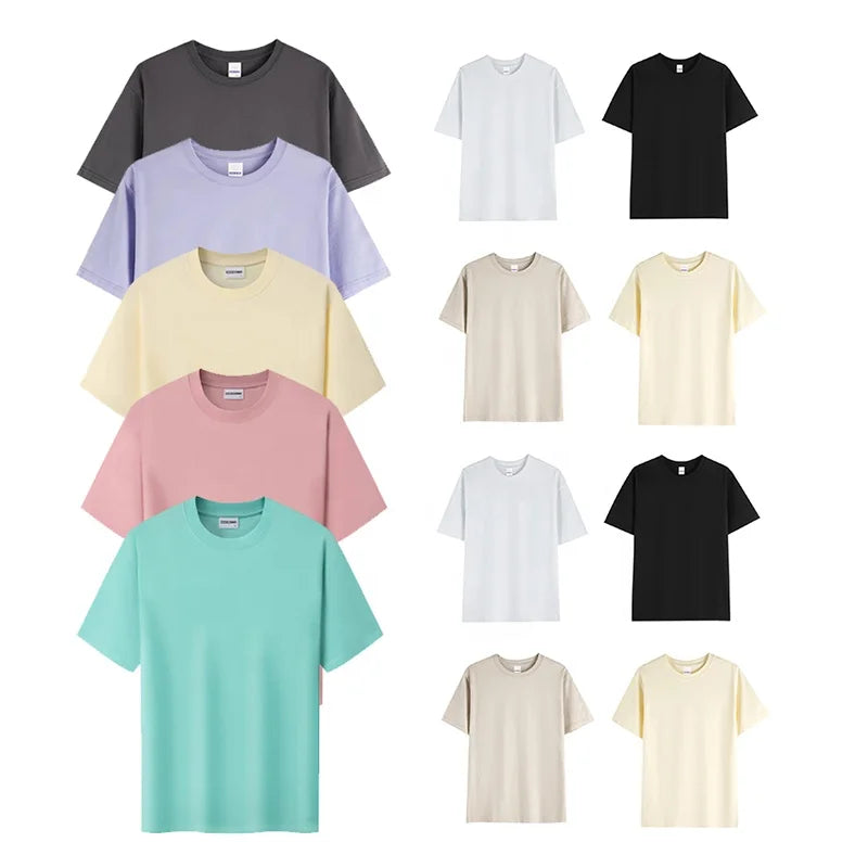 Unisex Summer Custom Breathable Comfortable Short Sleeves Cotton T-shirt Custom Color Blank Vintage t Shirt