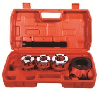 HT62-3 Manual Alloy Pipe Threading Tool with Ratchet Die Stock Set 3 Dies for 1/2"-1" Tubes Hardware Hand Tools