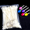 Wholesale 100Pcs Nail Polish Glue Display Color Plate Candy Color Card Lollipop Japanese Soup Spoon Nail Color Chart