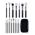 15pcs Multifunction Fluffy Black Set of Custom Logo Foundation Professional Makeup Brushes High Quality With Packaging Bags