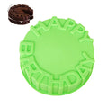 HY 8Inch Round Silicone Cake Pan Happy Birthday Cake Mold  DIY Brownie Pizza Pie Baking Tools