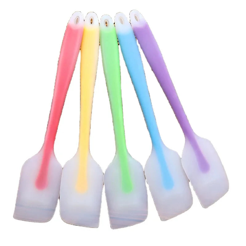 Hot Sale BPA Free Various Colors Semi-Transparent Kitchen Cooking  Spatulas One Piece Durable  Small Silicone Rubber Spatula