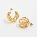 JOOLIM Jewelry Wholesale Classic Hoop Earring Gold Earring Not Fade Jewelry Stainless Steel MegaBDM