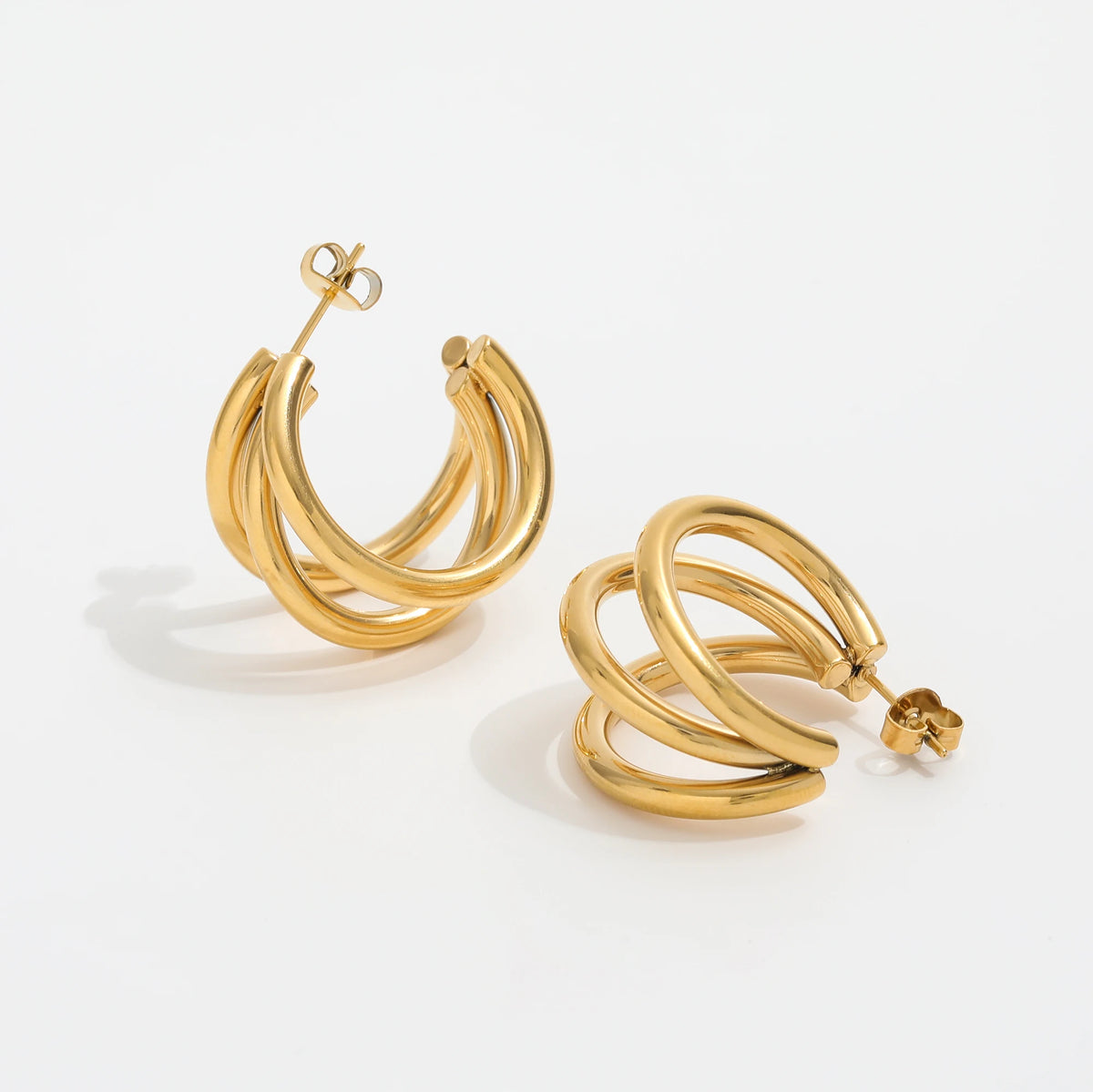 JOOLIM Jewelry Wholesale Classic Hoop Earring Gold Earring Not Fade Jewelry Stainless Steel MegaBDM