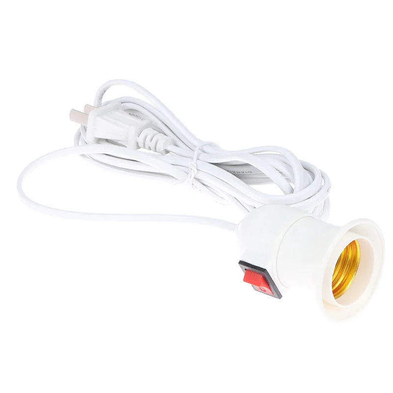 E27 EU 1.8m Power Cord Cable LED Light Fixture Lamp Base Holder Switch 220V Pendant Hanging Pendant Bulbs Socket Plastic