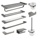 Hotel Gun Gray 304 Stainless Steel Bathroom Accessories Set