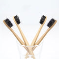 Private Label Wholesale Biodegradable Eco Friendly Black Soft Bamboo Tooth Brush Charcoal Bamboo Toothbrush