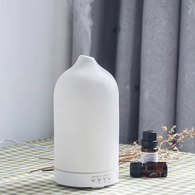 Wholesale Essential Oil Diffuser LED Light Handmade Ceramic Ultrasonic Humidifier Aromatherapy Diffuser