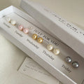 Not Repeated One Week Perfect Round Simulated Pearl Earrings Set Colorful Stud Earrings Women Fashion Elegant Romantic Jewelry