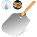 Household Baking Detachable Pizza Shovel Aluminum Metal Non Sticky Pizza Peel Paddle With Foldable Handles/