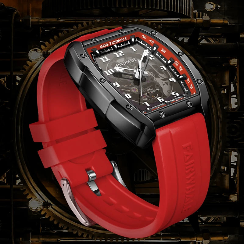 2023 New Arrival Automatic Mechanical Luminous Men Watch Stainless Steel Tonneau Watch with Coated Glass Waterproof Wristwatch
