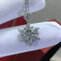 Classic 925 Sterling Silver 1 Carat Passed Diamond Test Excellent Cut D Color Moissanite Star Pendant Necklace for Women Gift