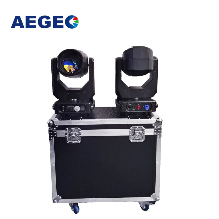 2PC Pack New 295 Beam Light Moving Head Dj Stage Lights With Flight Case