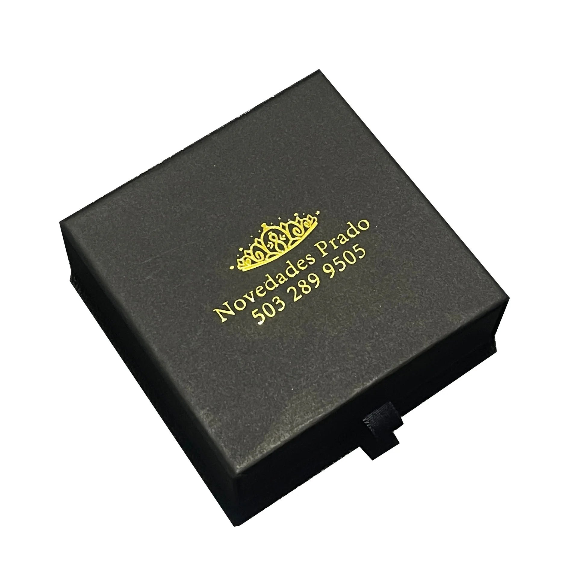 Customized Black Paper Drawer Jewelry Box Necklace Box