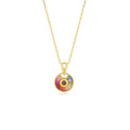 Laodun Trendy New Arrivals S925 Pendant Necklace Creative Colorful Rainbow Geometric Sterling Silver Zircon Necklace Vermeil