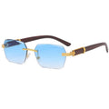 Rimless Round Summer Woman Fashion Metal Sunglasses Sun Glasses