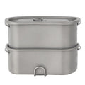 Titanium Lunch Box Titanium Canteen Cup with Lid Camping Titanium Pot
