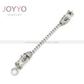 Gothic Skeleton Bracelets for Men Stainless Steel Silver Punk Skull Head Chain Bracelet Party Accessories for Rapper Biker