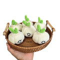 Cute Mini Peluches Plush Toy Vegetable Cartoon Emoticons Garlic KeyChain for Claw Machine Doll Stuffed Plush Key Chains for Bags