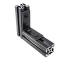 China Manufacturer Rohs Oem Odm 15 Series 6345 4 Hole Corner Brackets Part L Shape Connector for Aluminum Profile 10/15 Inches