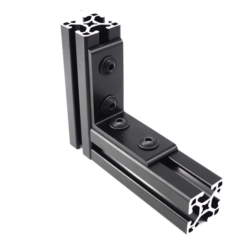 China Manufacturer Rohs Oem Odm 15 Series 6345 4 Hole Corner Brackets Part L Shape Connector for Aluminum Profile 10/15 Inches